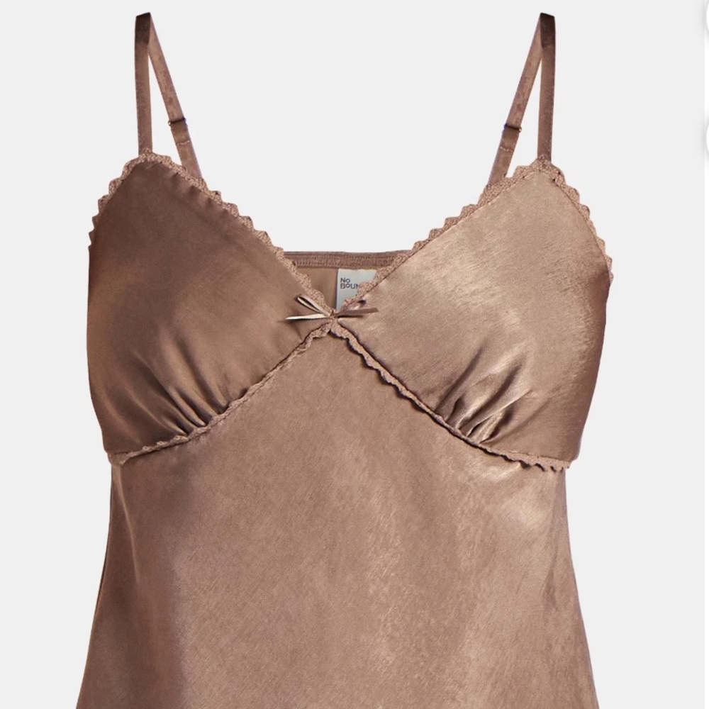 No Boundaries Woven Cami Top with Lace Trim and Bow